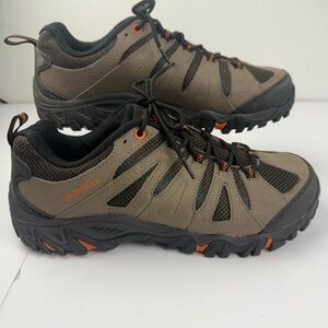 Merrell Mens 11 Mojave Hiking Shoe Brindle Brown Lace Up New Without Box